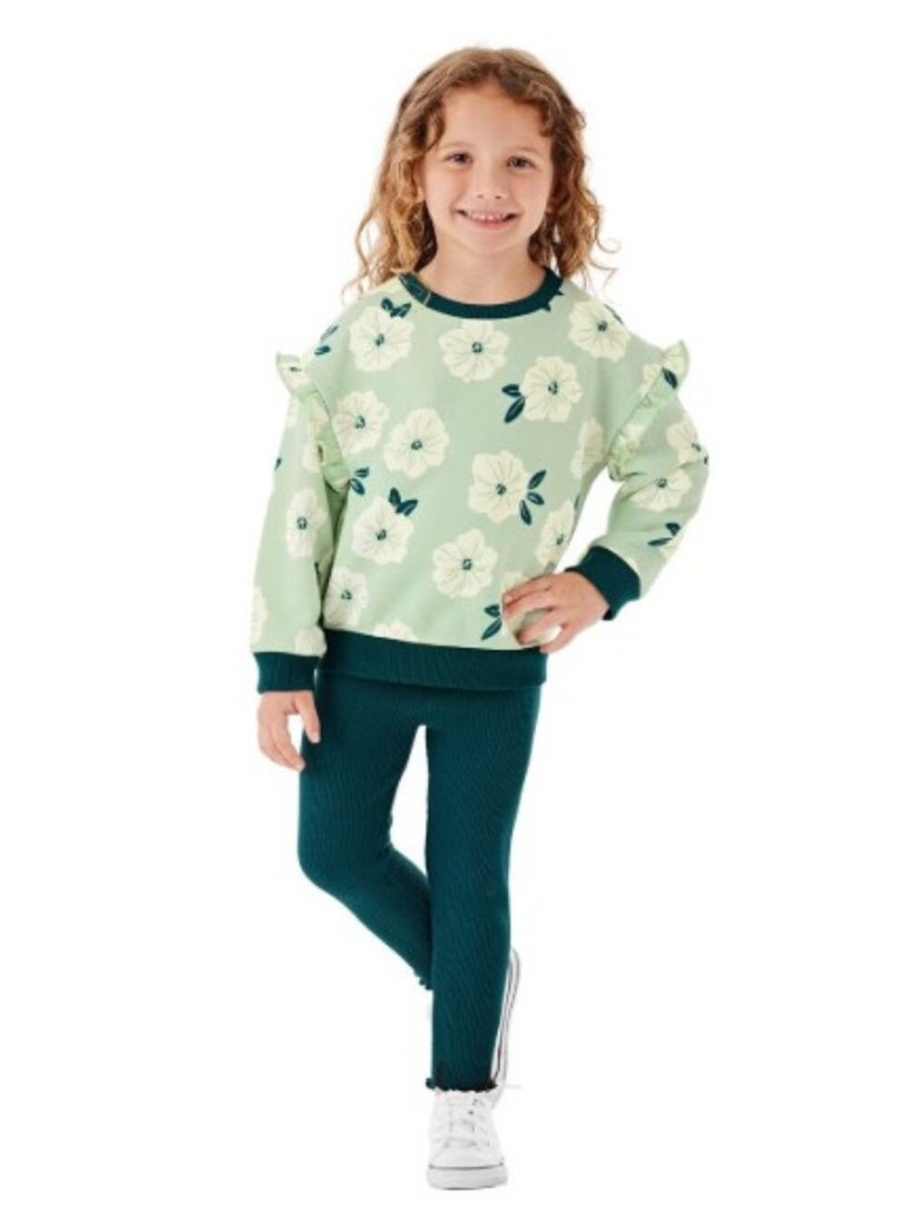 Member's Mark Girl's 2-Piece Long-Sleeve Shirt Jogger Playwear Set -Size 2T